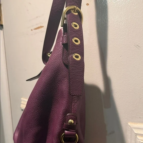 Coach Purple Leather Hobo Bag - Picture 3 of 7